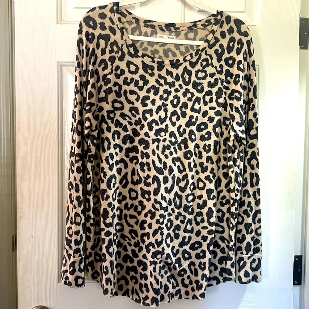 Cheetah long sleeve top
